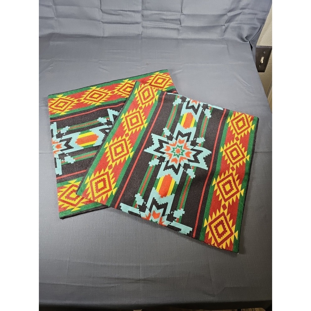 Southwestern Aztec 17"x17" Zippered Decorative Pillow Cases